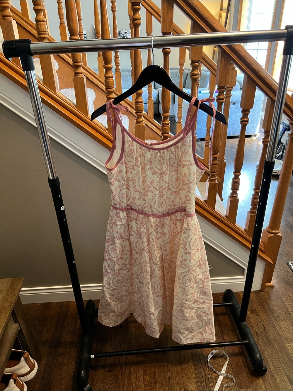 Gal Meets Glam Pink Paisley Sundress with Pink Trim Norah